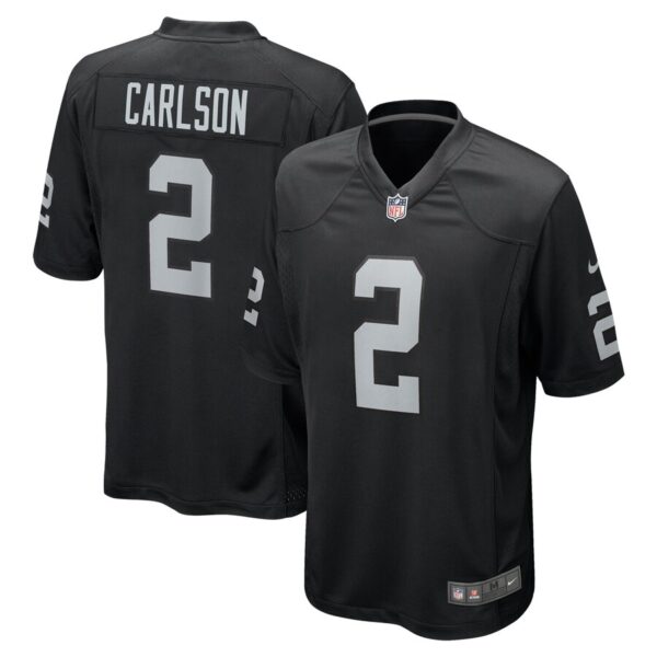 Daniel Carlson Las Vegas Raiders Nike Team Game Jersey -  Black photo 1 Jersey4u
