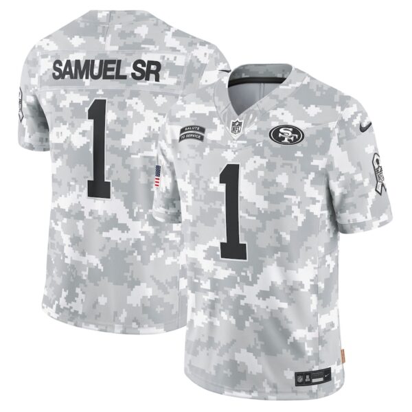 Deebo Samuel Sr San Francisco 49ers Nike 2024 Salute to Service Limited Jersey - Arctic Camo photo 1 Jersey4u