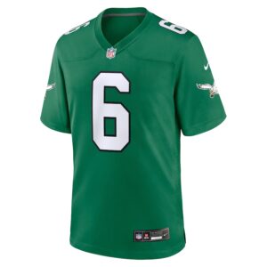 DeVonta Smith Philadelphia Eagles Nike Alternate Game Player Jersey - Kelly Green photo 2 Jersey4u