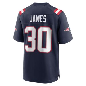 D.J. James New England Patriots Nike Team Game Jersey -  Navy photo 3 Jersey4u