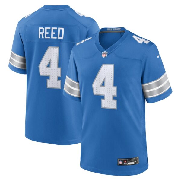 D.J. Reed Detroit Lions Nike Team Game Jersey -  Blue photo 1 Jersey4u
