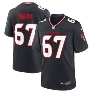 Ed Ingram Houston Texans Nike Team Game Jersey -  Navy photo 1 Jersey4u