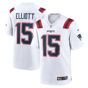 Ezekiel Elliott New England Patriots Nike Game Player Jersey - White photo 1 Jersey4u