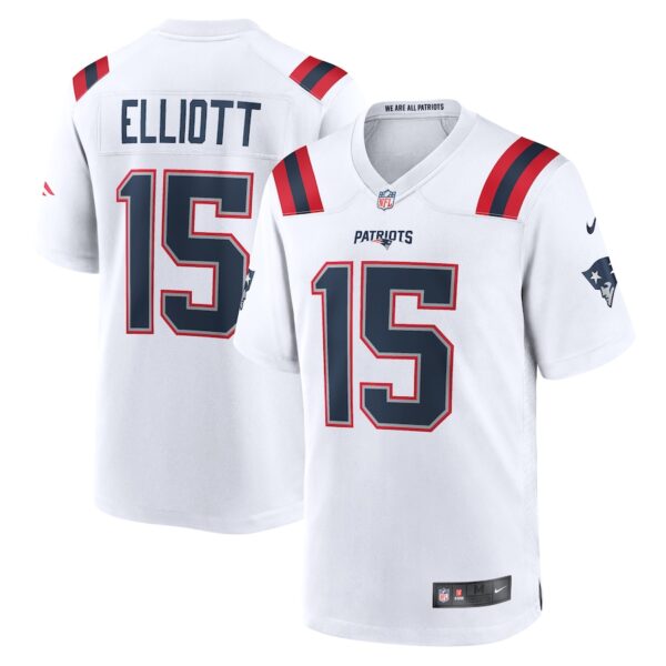 Ezekiel Elliott New England Patriots Nike Game Player Jersey - White photo 1 Jersey4u