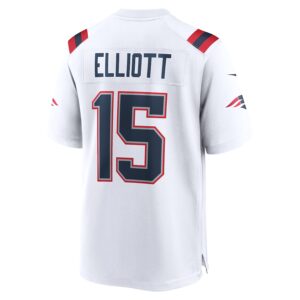 Ezekiel Elliott New England Patriots Nike Game Player Jersey - White photo 3 Jersey4u