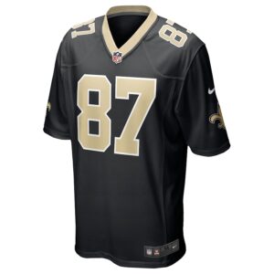 Foster Moreau New Orleans Saints Nike Game Jersey - Black photo 2 Jersey4u