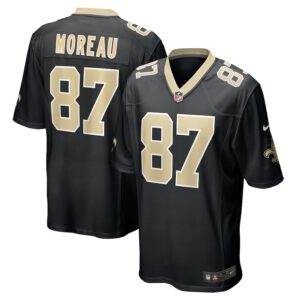 Foster Moreau New Orleans Saints Nike Team Game Jersey -  Black photo 1 Jersey4u