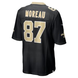 Foster Moreau New Orleans Saints Nike Team Game Jersey -  Black photo 3 Jersey4u