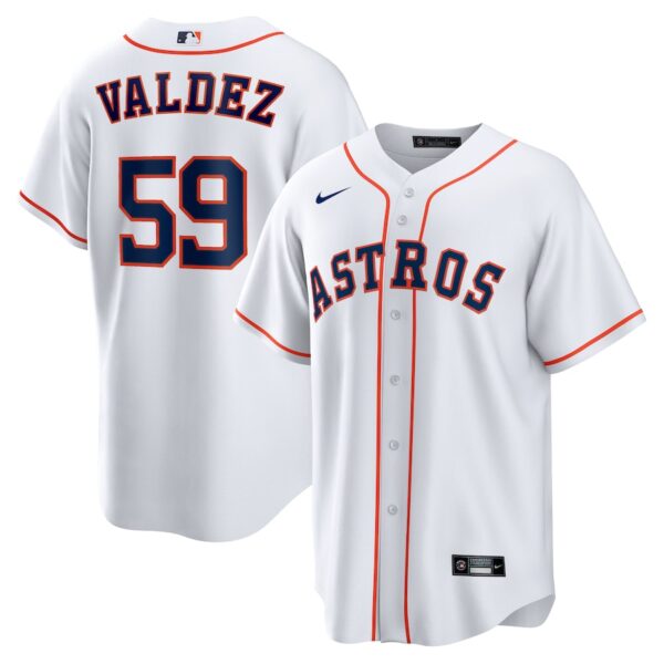 Framber Valdez Houston Astros Nike Home Jersey4u Jersey - White photo 1 Jersey4u