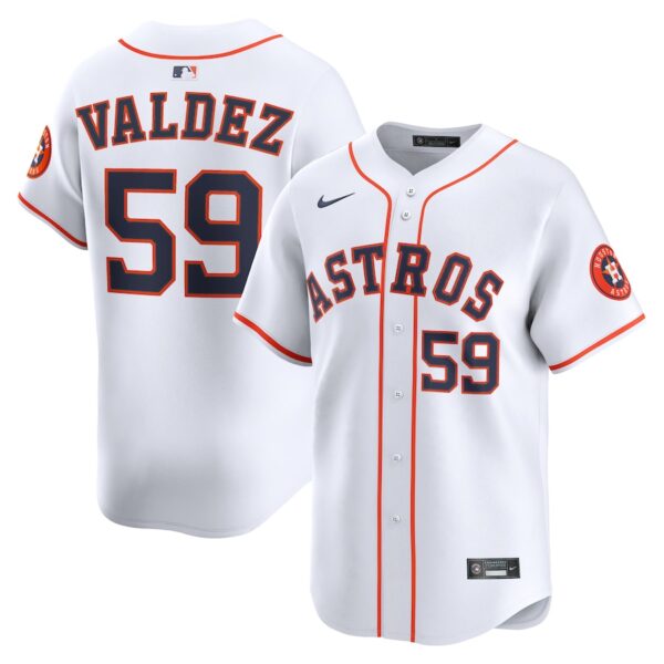 Framber Valdez Houston Astros Nike Home Limited Player Jersey - White photo 1 Jersey4u