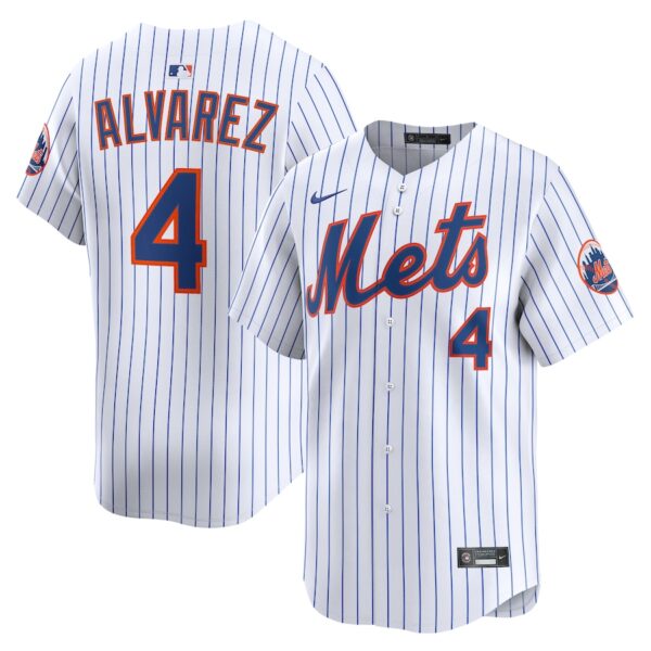 Francisco Alvarez New York Mets Nike Home Limited Player Jersey - White photo 1 Jersey4u