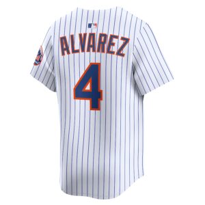 Francisco Alvarez New York Mets Nike Home Limited Player Jersey - White photo 3 Jersey4u
