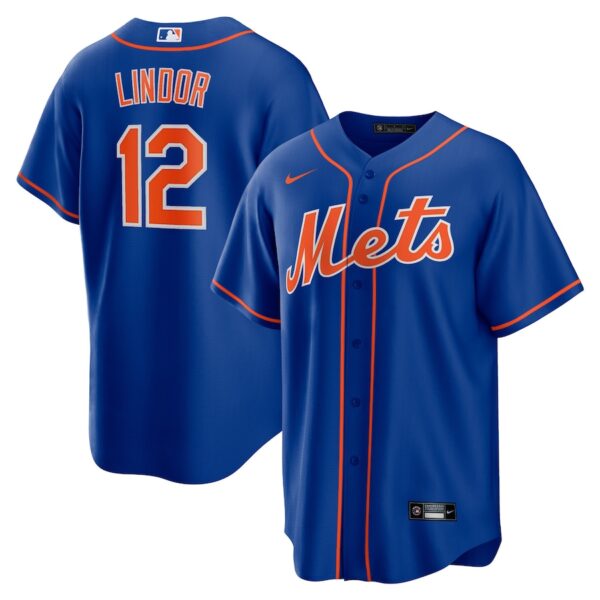Francisco Lindor New York Mets Nike Big & Tall Alternate Jersey4u Player Jersey - Royal photo 1 Jersey4u
