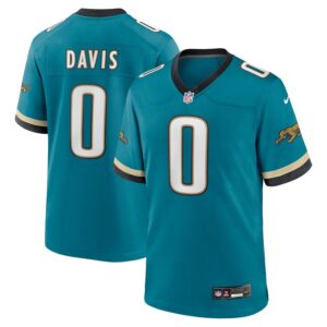 Gabe Davis Jacksonville Jaguars Nike Prowler Throwback Player Game Jersey - Teal photo 1 Jersey4u
