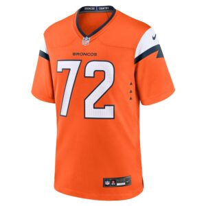 Garett Bolles Denver Broncos Nike Team Game Jersey -  Orange photo 2 Jersey4u