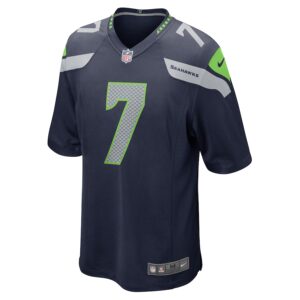 Geno Smith Seattle Seahawks Nike Game Jersey - College Navy photo 2 Jersey4u