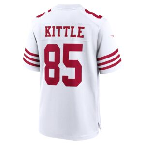 George Kittle San Francisco 49ers Nike Team Game Jersey - White photo 3 Jersey4u