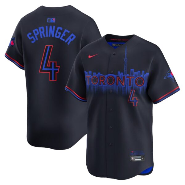 George Springer Toronto Blue Jays Nike 2024 City Connect Limited Player Jersey - Black photo 1 Jersey4u