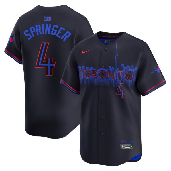 George Springer Toronto Blue Jays Nike City Connect Limited Jersey - Blue photo 1 Jersey4u