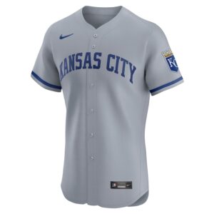Kansas City Royals Nike Road 2024 Jackie Robinson Day Elite Jersey - Gray photo 2 Jersey4u