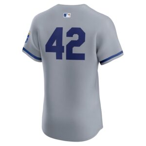 Kansas City Royals Nike Road 2024 Jackie Robinson Day Elite Jersey - Gray photo 3 Jersey4u