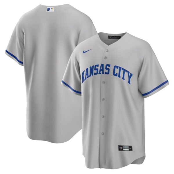 Kansas City Royals Nike Road Jersey4u Team Jersey - Gray photo 1 Jersey4u