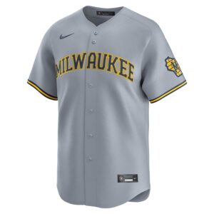 Milwaukee Brewers Nike Road Limited Jersey - Gray photo 2 Jersey4u
