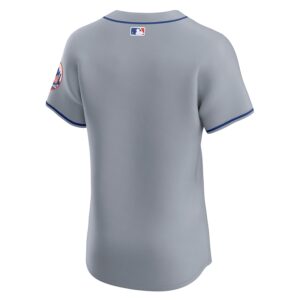 New York Mets Nike Road Vapor Premier Elite Patch Jersey - Gray photo 3 Jersey4u