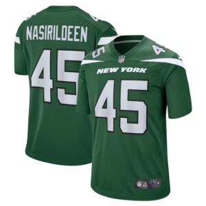 Hamsah Nasirildeen New York Jets Nike Game Jersey - Gotham Green photo 1 Jersey4u