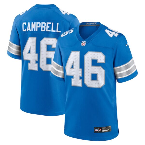 Jack Campbell Detroit Lions Nike Game Jersey - Blue photo 1 Jersey4u