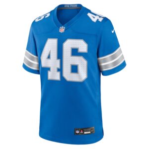 Jack Campbell Detroit Lions Nike Game Jersey - Blue photo 2 Jersey4u