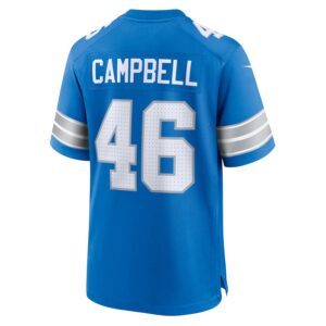Jack Campbell Detroit Lions Nike Game Jersey - Blue photo 3 Jersey4u