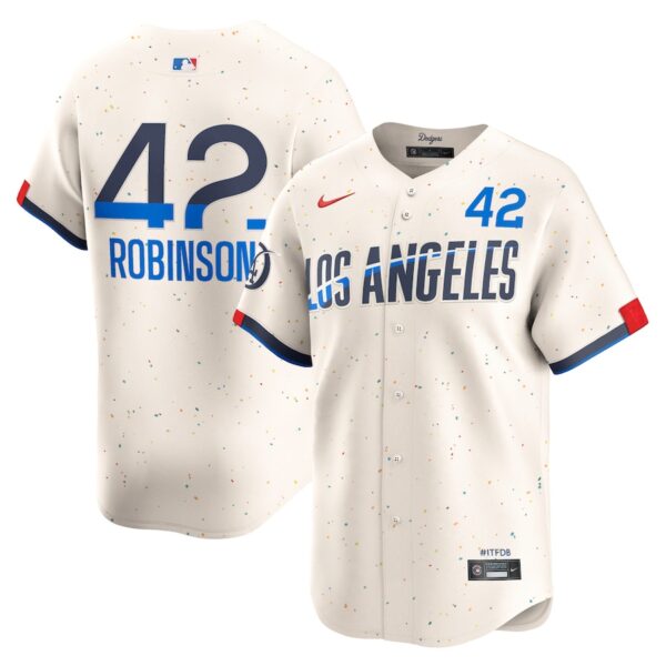 Jackie Robinson Los Angeles Dodgers Nike 2024 City Connect Limited Player Jersey - Cream photo 1 Jersey4u