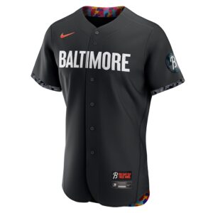 Jackson Holliday Baltimore Orioles Nike City Connect Authentic Player Jersey - Black photo 2 Jersey4u