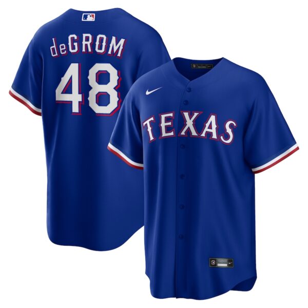 Jacob deGrom Texas Rangers Nike Away Jersey4u Player Jersey - Royal photo 1 Jersey4u