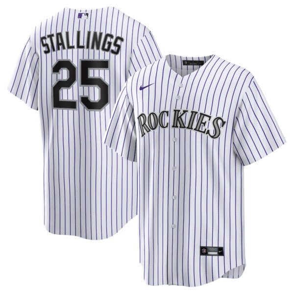 Jacob Stallings Colorado Rockies Nike Home Jersey4u Jersey - White photo 1 Jersey4u