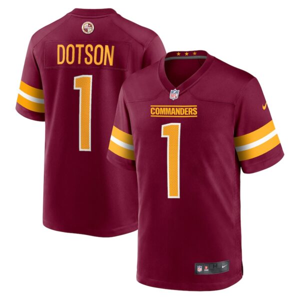 Jahan Dotson Washington Commanders Nike Player Game Jersey - Burgundy photo 1 Jersey4u