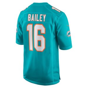 Jake Bailey Miami Dolphins Nike Game Player Jersey - Aqua photo 3 Jersey4u