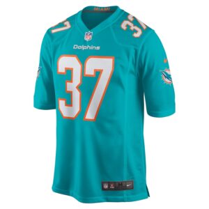 Jake Funk Miami Dolphins Nike  Game Jersey -  Aqua photo 2 Jersey4u