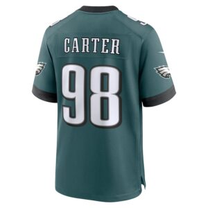 Jalen Carter Philadelphia Eagles Nike Super Bowl LIX Game Player Jersey - Midnight Green photo 3 Jersey4u