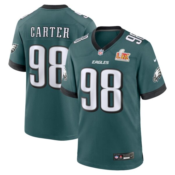 Jalen Carter Philadelphia Eagles Nike Super Bowl LIX Game Player Jersey - Midnight Green photo 1 Jersey4u
