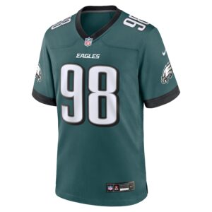 Jalen Carter Philadelphia Eagles Nike Team Game Jersey - Midnight Green photo 2 Jersey4u