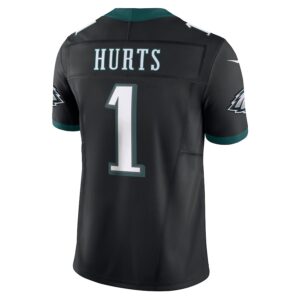 Jalen Hurts Philadelphia Eagles Nike Alternate Vapor F.U.S.E. Limited Jersey - Black photo 3 Jersey4u