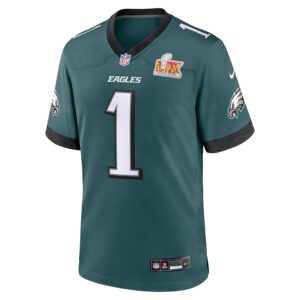 Jalen Hurts Philadelphia Eagles Nike Super Bowl LIX Game Player Jersey - Midnight Green photo 2 Jersey4u