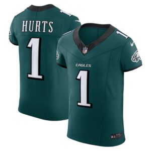 Jalen Hurts Philadelphia Eagles Nike Vapor F.U.S.E. Elite Jersey - Midnight Green photo 1 Jersey4u
