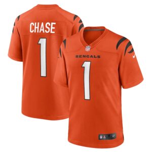 Ja'Marr Chase Cincinnati Bengals Nike Alternate Game Jersey - Orange photo 1 Jersey4u