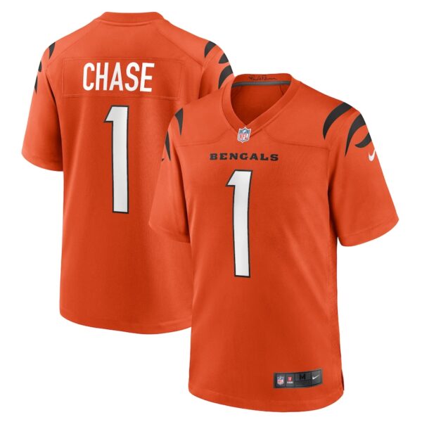 Ja'Marr Chase Cincinnati Bengals Nike Alternate Game Jersey - Orange photo 1 Jersey4u