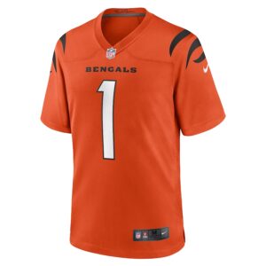 Ja'Marr Chase Cincinnati Bengals Nike Alternate Game Jersey - Orange photo 2 Jersey4u