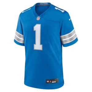Jameson Williams Detroit Lions Nike Game Player Jersey - Blue photo 2 Jersey4u