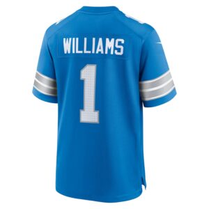 Jameson Williams Detroit Lions Nike Game Player Jersey - Blue photo 3 Jersey4u